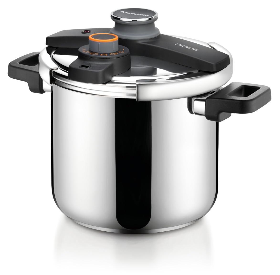 Schnellkochtopf 7,5 L Edelstahl Schwarz/Grau spülmaschinengeeignet