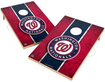 Skip's Garage Vintage Washington Nationals MLB Regulation 2x4 Cornhole Set