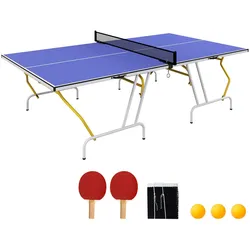 SPORTNOW SPORTNOW Tischtennisplatte Tischtennistisch in Viertel Klappbar mit 3 Bällen