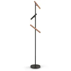 Musterring Leuchten LED-Stehlampe Calina Metall Schwarz, Braun Schwarz /