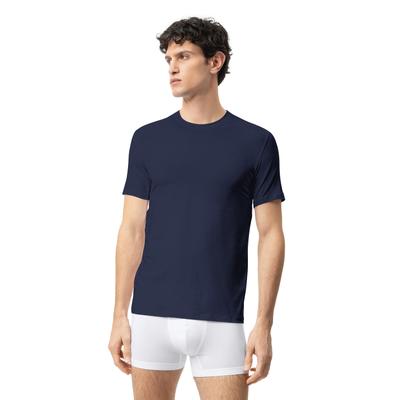 T-Shirt MEY "HYBRID", Herren, Gr. XL, blau (yacht blau), Jersey, Obermaterial: 57% Baumwolle, 38% Polyester, 5% Elasthan, körpernah hüftlang, Rundhals, Shirts T-Shirt, Geruchshemmend, Atmungsaktiv, Anti-Schweißfleck
