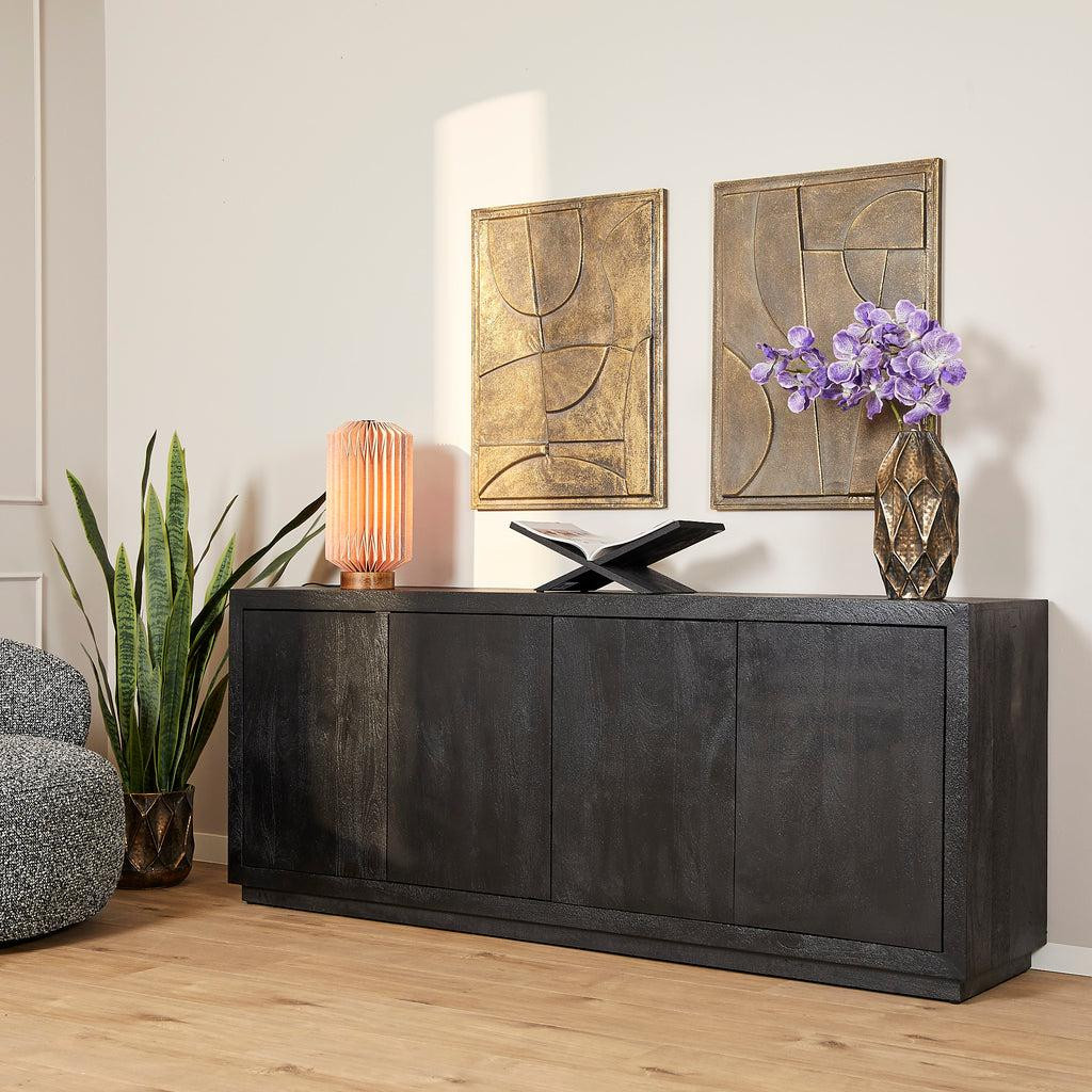 StarFurn Dressoir Brussel Modern Zwart Breedte: 200 cm