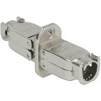 Verbinder für Netzwerkkabel Cat.6a STP werkzeugfrei, Kupplung silber