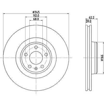 Hella Bremsscheibe [Hersteller-Nr. 8DD355126-861] für Audi