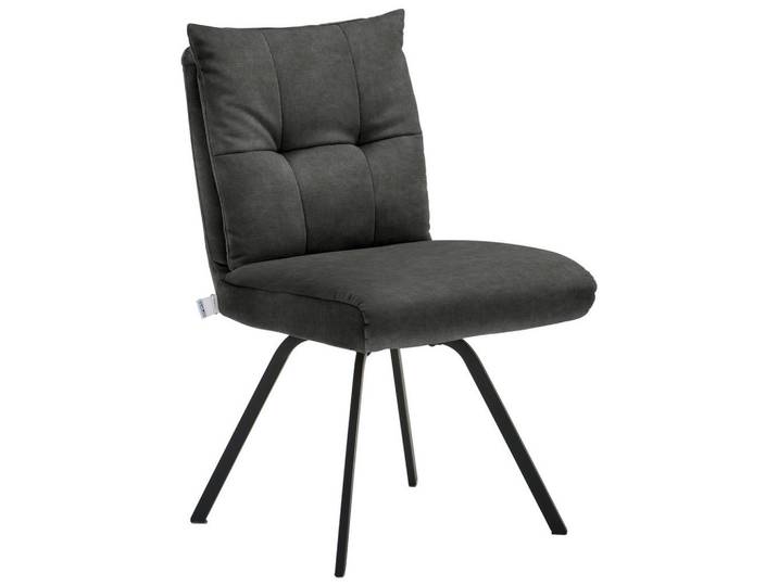Welnova Stuhl, Anthrazit, eckig, 50x82x68 cm, Stoffauswahl, Gestellauswahl, Esszimmer, Stühle, Esszimmerstühle