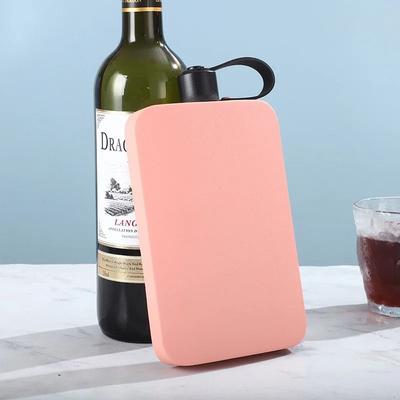 Uplift Essentials 500ML Stainless Steel Flat Square Hip Flask pink