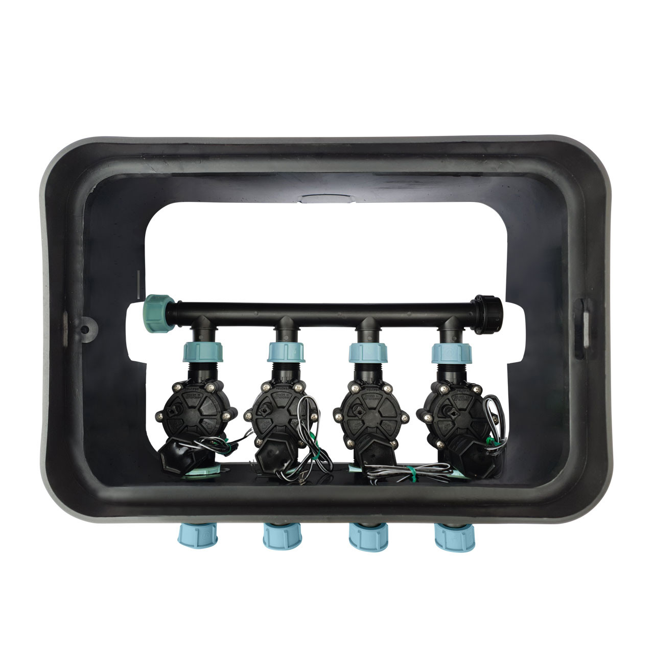 REKUBIK Ventilbox Bausatz mit Magnetventilen & Fittings (24V AC) 4 Station