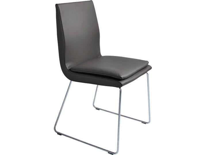 Esszimmerstuhl, 50x88 cm, Nappaleder, Braun, Gepolstert, Klassisch, K+W-Polstermöbel