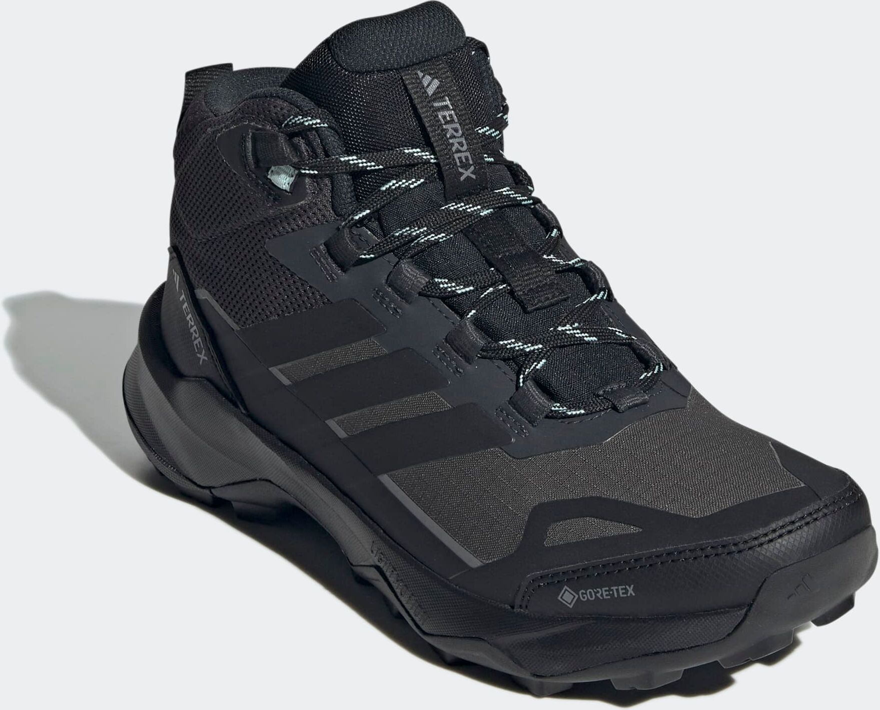 Adidas TERREX "SKYCHASER AX5 MID GORE-TEX" wasserdicht dank Gore-Tex Membrane carbon, core schwarz, semi flash aqua 42
