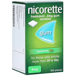 Nicorette Kaugummi 4 mg freshmint - Reimport 105 St