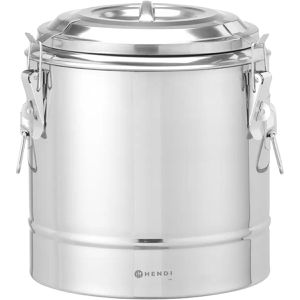 Hendi Thermobehälter Kitchen Line 708071, Edelstahl, hält stundenlang warm, silber, auslaufsicher, 11 Liter