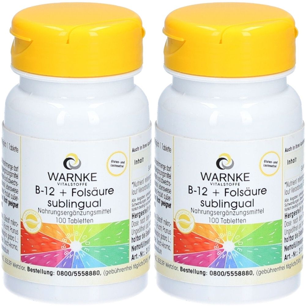 B-12+Folsäure sublingual Tabletten 2x 2x100 St