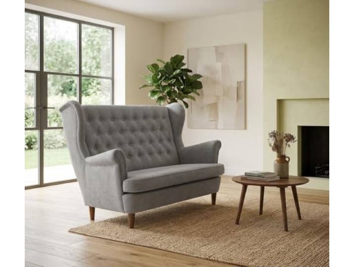 Family Meble Zweisitzer-Ohrensofa Diana Crystal – Monolit 85
