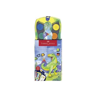 Faber-Castell Farbkasten Connector 12 Dino mit Deckweiß Blister