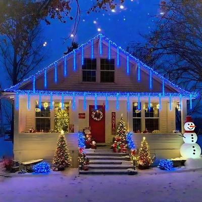 Smart Shopping Spot Solar Powered Meteor Shower Lights 200 LED Outdoor Christmas Lights For Garden Patio And Trees blue