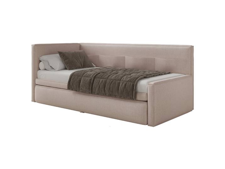 Jugendbett 90x200 cm Nesmi, links ausziehbar, mit Matratzen,