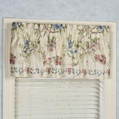 Touch of Class Chatsworth Tie Up Valance Light Cream 60 x 18, 60 x 18, Light Cream