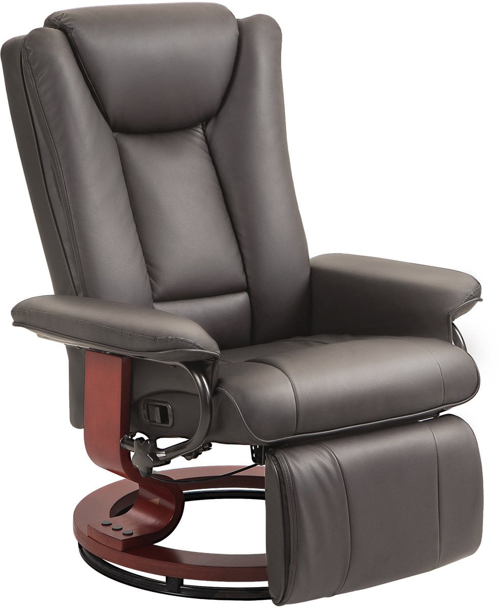 Bruine relaxfauteuil met draaifunctie en kunstlederen bekleding voor volwassenen