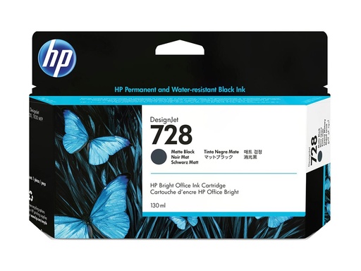 HP 728 - 130 ml - mattschwarz - original - DesignJet (3WX25A)
