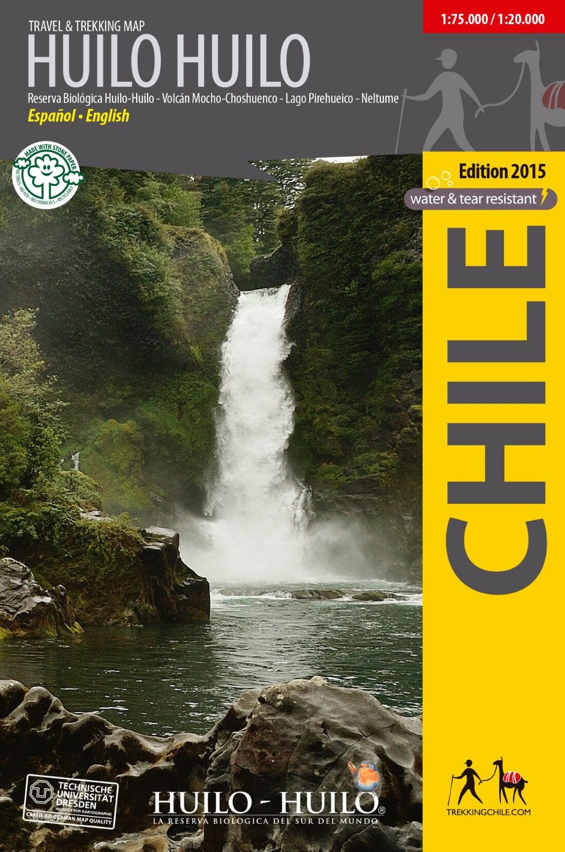 Carte de voyage et de trekking Huilo Huilo   Trekking Chile