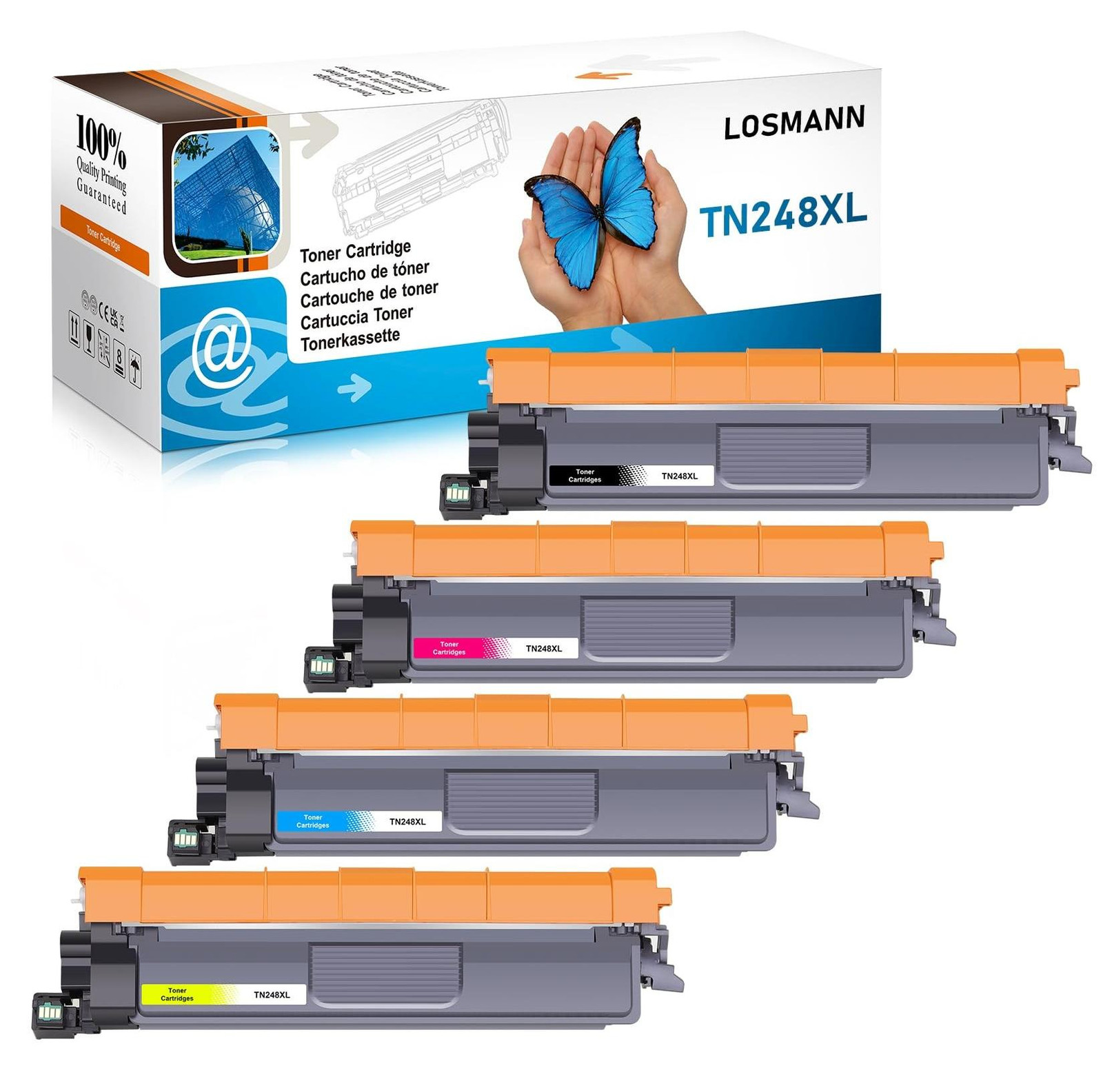 Set van 4 compatibele toners voor Brother printers