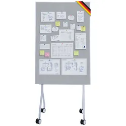 Floordirekt Mobile Präsentationstafel   Giant   Doppelseite Filztafel 80 x 120 cm