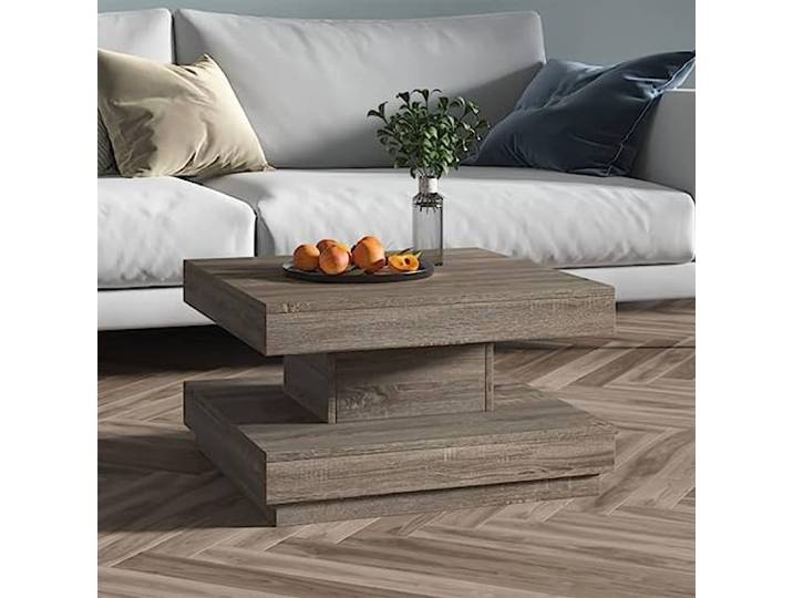 WEMYUFURN Couchtisch Grau 60x60x35 cm MDF, Couchtisch, Wohnzimmertisch, Beistelltisch - für Wohnzimmer und Büro - Mittelpunkt für Ihr Zuhause