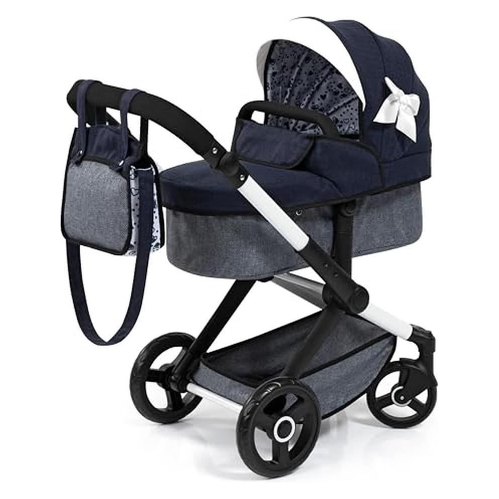 Bayer Xeo Poppenwagen mit Tasche, höhenverstellbar, umbaubar zum Jogger, schwenkbare Vorderräder (17081AA)