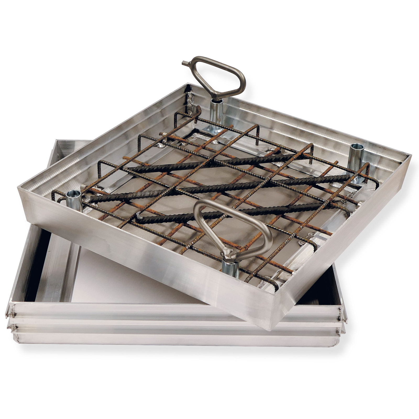 Zarges Aluminium Schachtabdeckung mit Wanne 635 mm x 635 mm
