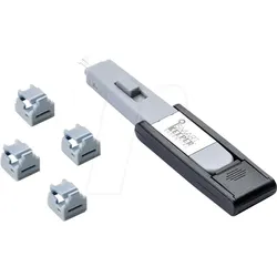 SK MNL04PKGY - Port Schloss, RJ11, 4 Stück, mit Schlüssel, grau