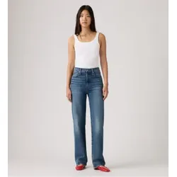Levi's für Damen. 79078-0061 Blaue Jeans in voller Länge mit Rippenkorb (24/32), Lässig, Baumwolle, Denim