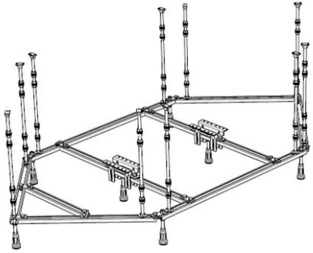 Hoesch Spezial-Untergestell Sechseck, 205x100cm, für Badewanne (120921)