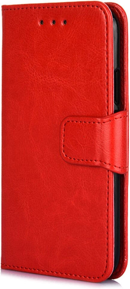 INCOVER OPPO Find X5 Lite Læder Flip Cover m. Pung & Magnetisk Luk - Rød