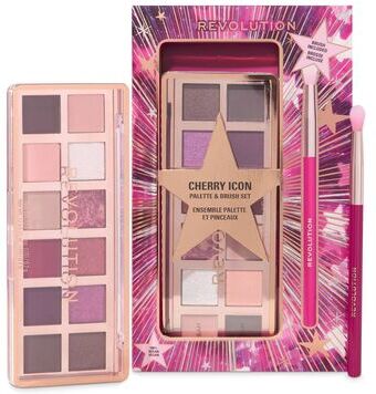 Makeup Revolution Cherry Icon Shadow Palette and Brush Set 1 un