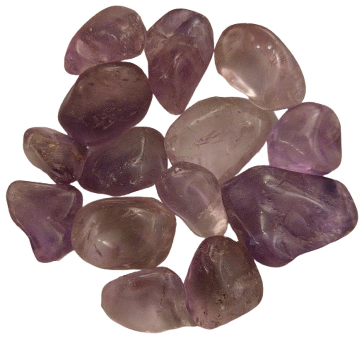 Set van 3 Amethist trommelstenen natuurlijke edelstenen