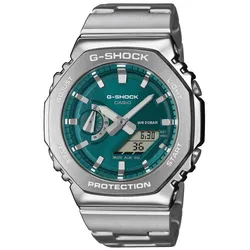 Casio GM-2110D-3A1ER G-Shock Classic Armbanduhr Silberfarben/Petrol
