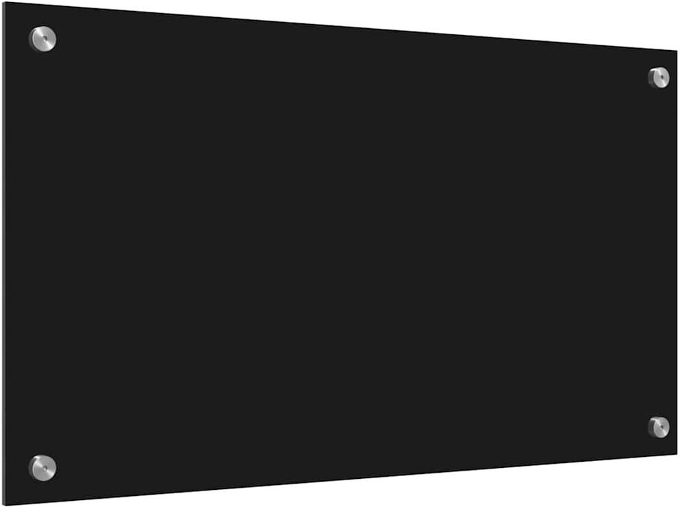 Vidaxl Kitchen Backsplash Tempered Glass Surface Modern Decor Home Style Chic Black 70cm H x 40cm W