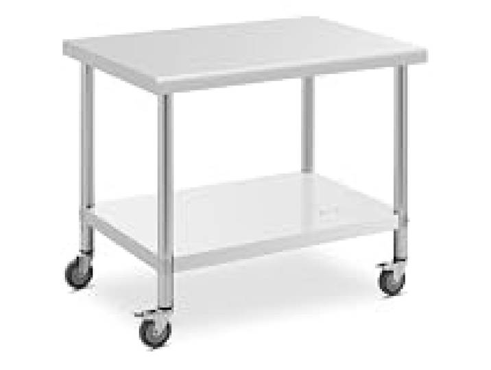 Helloshop26 Table de Travail Cuisine Professionnel Premium 70 x 100 cm 155 kg Acier Inoxydable 14_0010025