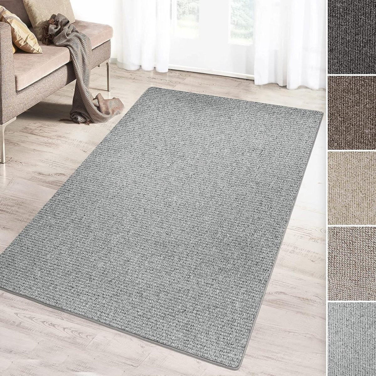 Tapijtloper Carlton Lichtgrijs - Laagpolig Keukentapijt en Gangloper van Polypropyleen - 100 x 250 cm