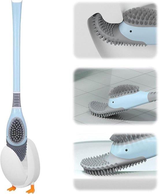 Benza Ibenzoa badkamerborstel met siliconenborstelkop en ergonomische handgreep