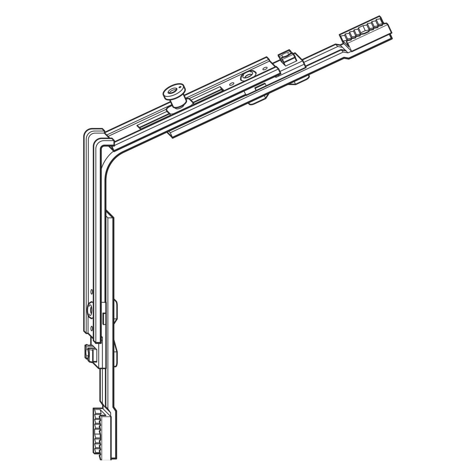 Roto NT/NX Eckumlenkung für Schrägfenster 1V-Zapfen silber (42734966)