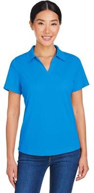 CORE365 CE104W Women's Market Snag Protect Mesh Polo Shirt in Electric Blue size 4XL   Polyester
