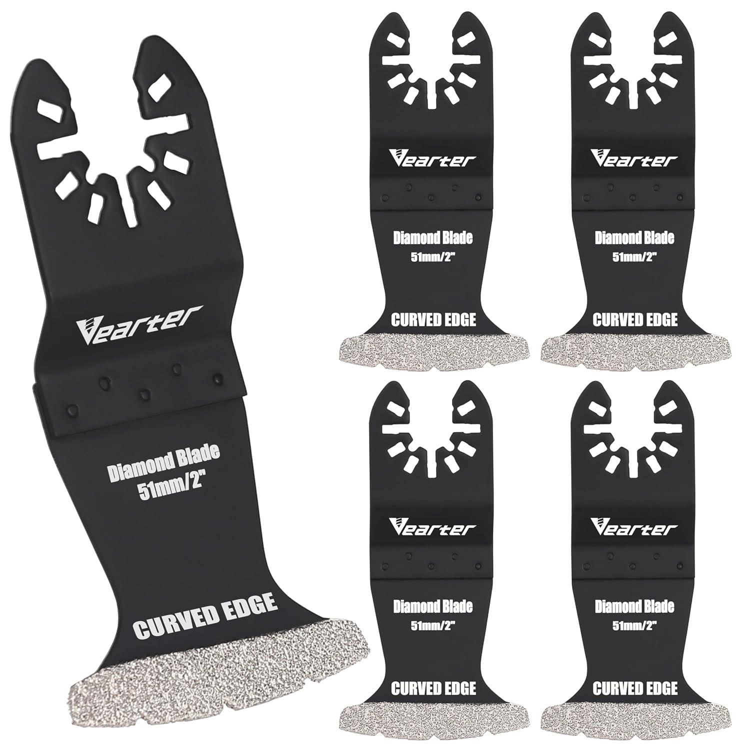 5-delige multitool accessoires set voor tegels, 51 mm