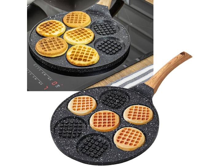 Mini-Waffel-Pfanne mit Antihaft-Beschichtung Ø 26,5 cm
