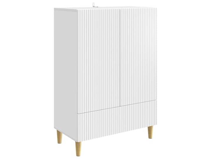 LKJephalotrop Sideboard Weiß 66x34,5x95 cm Kommode Holzwerkstoff Kompakter Beistellschrank für Esszimmer, Flur und Wohnbereich mit Schublade, Schwenktüren und flexibler Raumaufteilung.