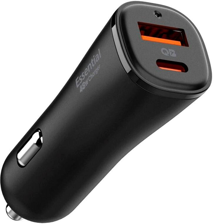 Spigen - 48W Biloplader - 1x USB-C & 1x USB-A - Sort