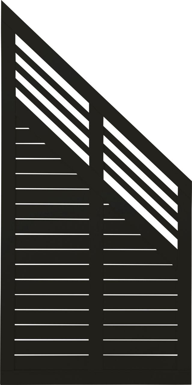 Plus Zaun Decora 90 x 180/95 cm RAL 9005 Schwarz