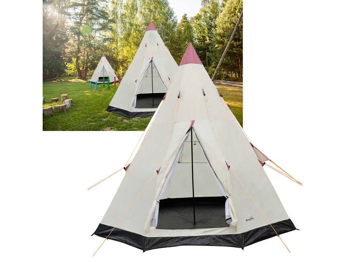 Tipi-Zelt für 3 Personen, Ø 2,5 x H 2,4 m