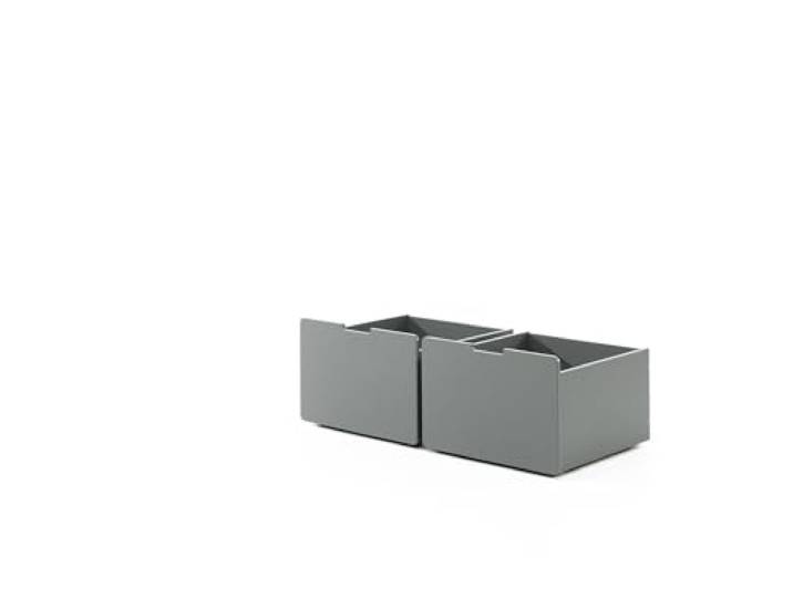Vipack Bettkasten mit 2 Schubladen, Grau