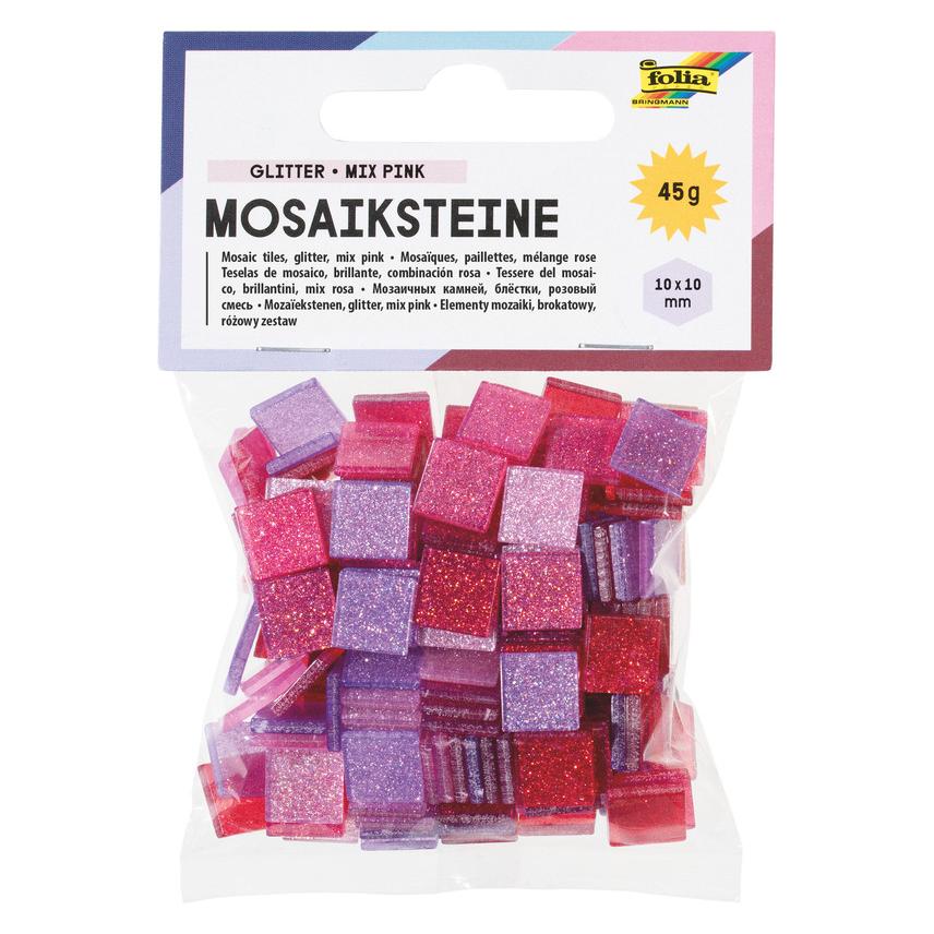 Folia Mosaiksteine GLITTER MIX, 45g, 10x10mm (38650687)